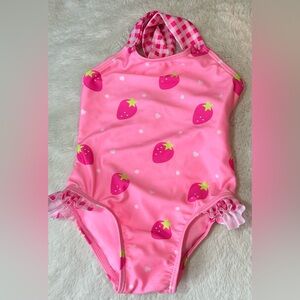 🎀☀️✨Okie Dokie Pink Strawberry Kids Swim One Piece🎀✨☀️